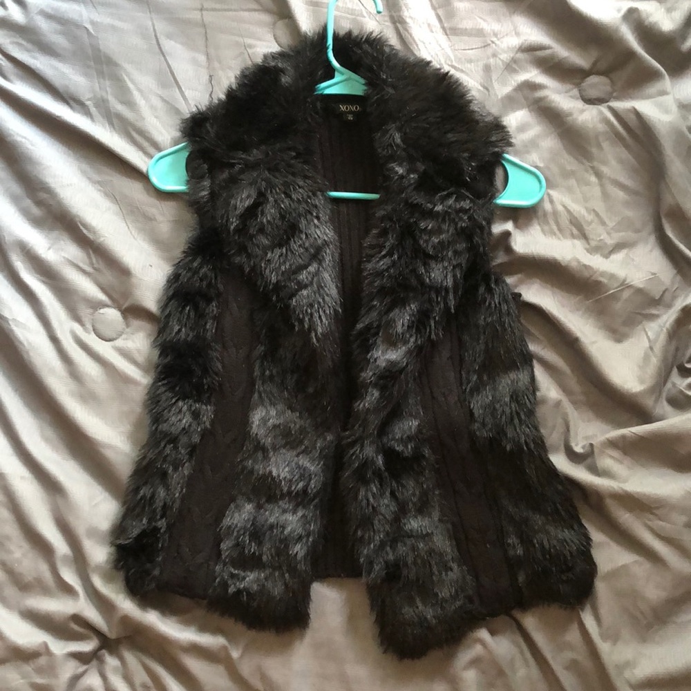 Faux fur vest